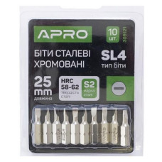 Біта Apro 309121 SL4x25мм 10шт хром