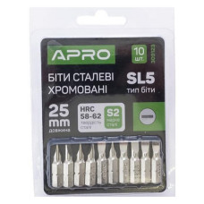Біта Apro 309123 SL5x25мм 10шт хром