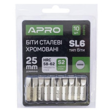 Біта Apro 309125 SL6x25мм 10шт хром