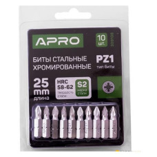 Біта Apro 309108 РZ1x25мм 10шт хром