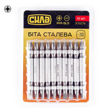 Біта двостороння Сила 309278 РН1-SL5x65мм 10шт