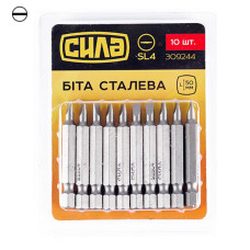 Біта Сила 309244 SL4x50мм 10шт Біта Сила 309244 SL4x50мм 10шт