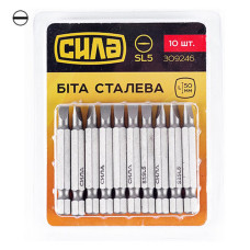 Біта Сила 309246 SL5x50мм 10шт Біта Сила 309246 SL5x50мм 10шт