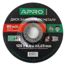 Диск зачисний по металу Apro 829015 125х6мм