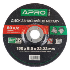 Диск зачисний по металу Apro 829016 150х6мм