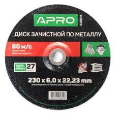 Диск зачисний по металу Apro 829018 230х6мм