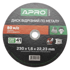 Диск відрізний по металу Apro 829011 230х1.6мм