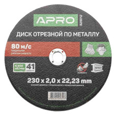 Диск відрізний по металу Apro 829012 230х2.0мм