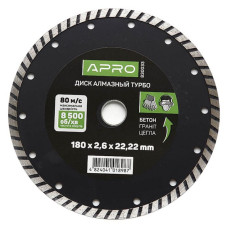 Круг по бетону Apro 830033 Турбо 180х2.6мм 22-24%