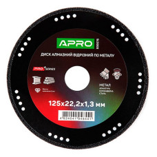 Диск алмазний по металу Apro 830076 125х1.3х22.2