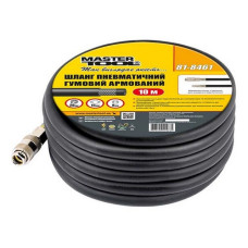 Шланг армований MasterTool 81-8461 20атм 8х15 мм 10м гумовий із швидкознімними з'єднаннями