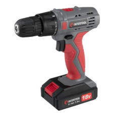 Дриль-шуруповерт акумуляторна Intertool DT-0315 18В 1 акумулятор Li-ion 1.3Ач 17 Нм 0-700 про