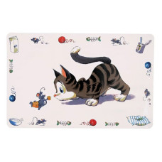 Килимок під миски для котів Trixie Comic Cat 44х28см