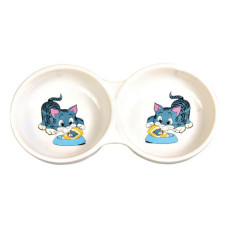 Миска Trixie подвійна 0.15л 11см кераміка