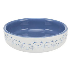 Миска Trixie для котів коротконосих порід 0.3л d15см синя кераміка