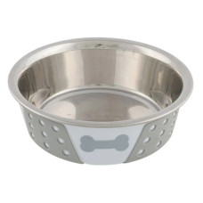 Миска Trixie металева з силіконовим покриттям 0.4л 14см сіра