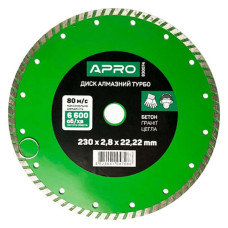 Круг бетону Apro 830074 Турбо 230х2.4мм 16-18%