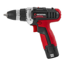 Дриль-шуруповерт Intertool WT-0321 акумуляторна Li-Ion 12В 18Nm 1.3Ач 2 швидкості 0-400/0-1500об