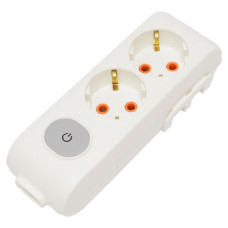 Колодка 2-а Viko 8200 Multi-let із заземленням і вимикачем біла