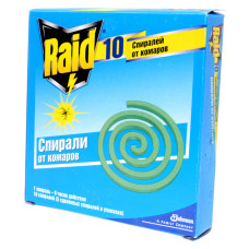 Спіраль від комарів RAID 10 шт Спіраль від комарів RAID 10 шт