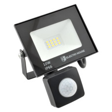 LED прожектор Electro House EH-FDLS-10W IP66 холодний 6500К з датчиком руху