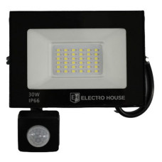 LED прожектор Electro House EH-FDLS-30W IP66 холодний 6500К з датчиком руху